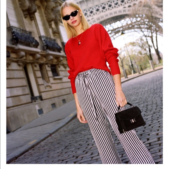 The Kooples Voile Rouge Striped Drawstring Pants - Picture 3 of 8